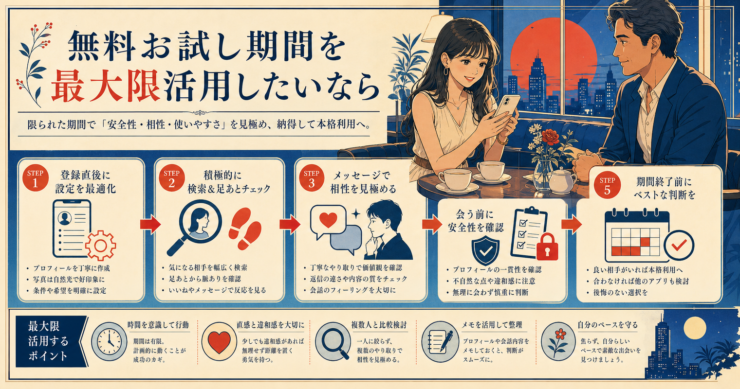 無料お試し期間を最大限活用したいなら