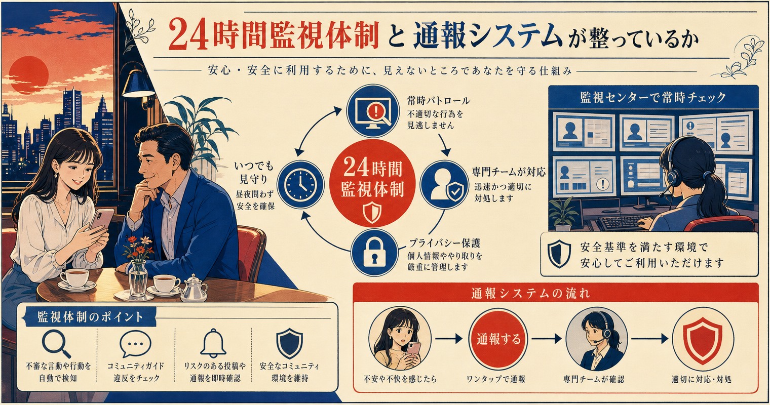24時間監視体制と通報システムが整っているか