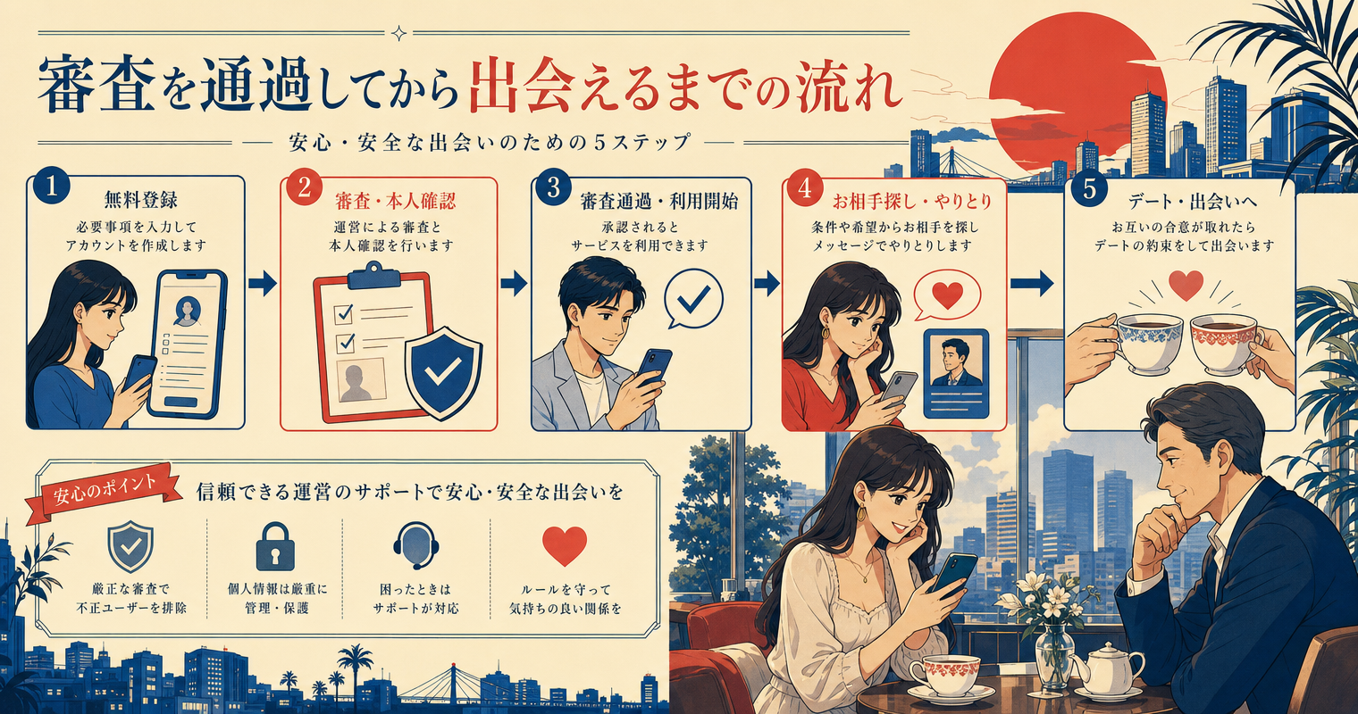 審査を通過してから出会えるまでの流れ