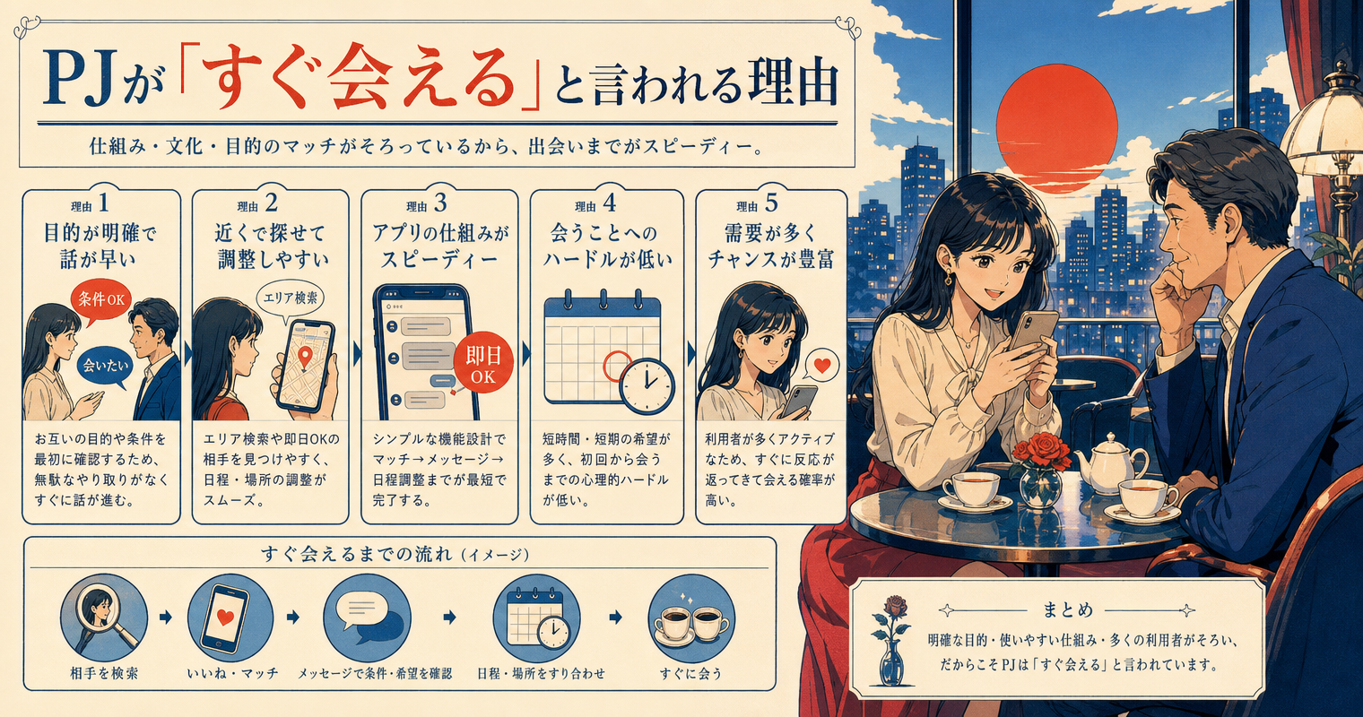 PJが「すぐ会える」と言われる理由