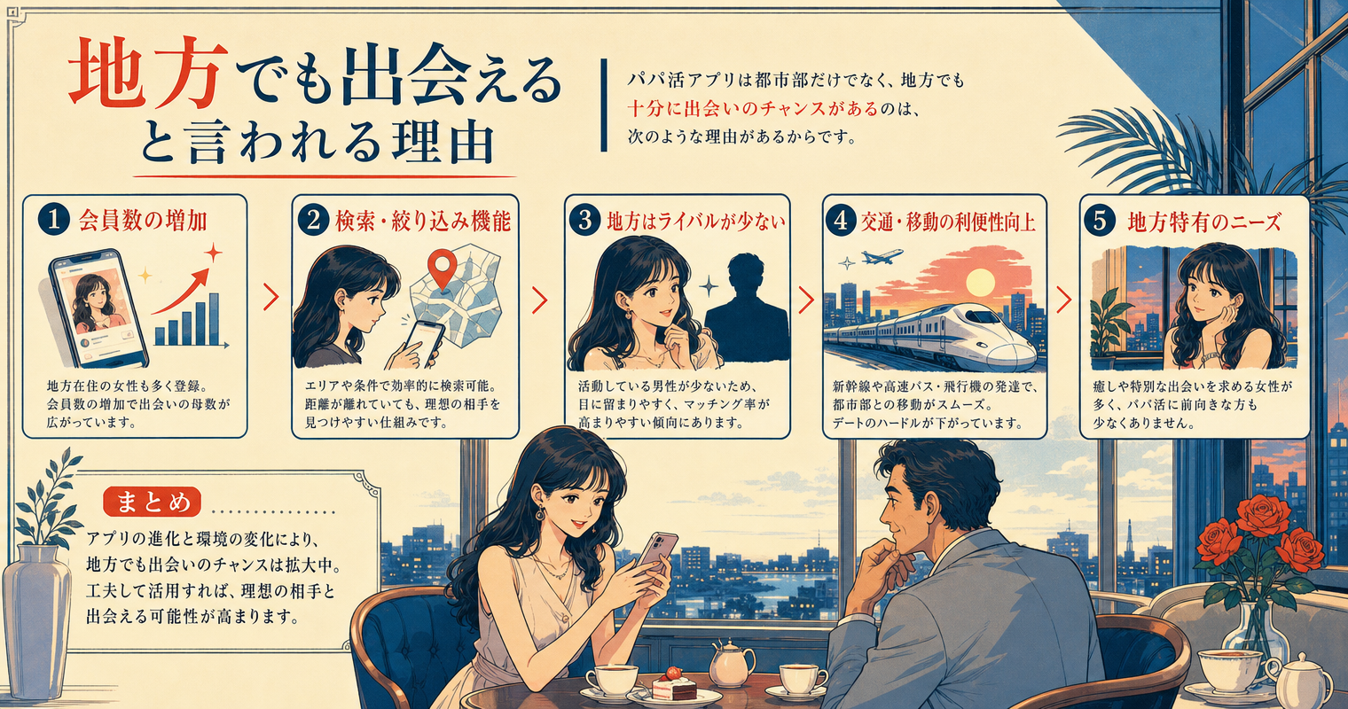 地方でも出会えると言われる理由